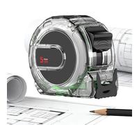 Mètre à ruban - ABS + acier | règle rétractable de précision | compteur de distance pour la construction, l'ingénierie, la maison, l'amélioration, le design d'intérieur, l'ingénieur.