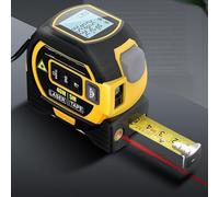 Mètre à Ruban Laser 3 en 1, télémètres Laser numériques avec écran LCD, Mesure Laser 40 M/131 Pieds, Ruban à mesurer 5 M/16 Pieds, Mesure de Zone/Volume/Distance/Zone de Pythagore