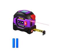 Mètre à ruban laser numérique 3 en 1, distance laser de 60 m, mètre ruban numérique de 5 m avec ligne croisée, verrouillage automatique, interrupteur d'unité pieds/in/m, zone de mesure, volume