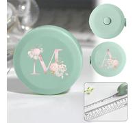 Mètre à ruban mini de 150 cm, ruban à mesurer flexible avec motif de lettre initiale, centimètre/pouce, règle tailleur du corps, outil de mesure portatif pour la couture et les accessoires A,B,C,D,E,F
