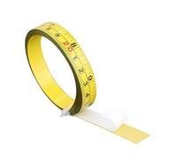 Mètre à ruban Règle d'établi en acier, ruban à mesurer auto-adhésif 1/2/3/4/5 m, double échelle mm/pouce, for le travail du bois(5.0M)