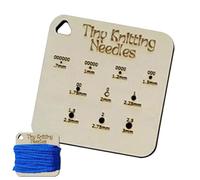 Mètre à tricoter en bois, quadrant en bois, pour mesurer l'épaisseur du fil, accessoires de bricolage, accessoires de crochet pour adultes, débutants, bricoleurs, voyages à domicile, usage domestique