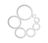 Mètre d'angle en acier inoxydable pour le bricolage, 7 tailles, design | Équerre de coupe en cuir pour couteau en acier inoxydable, modèle portable avec 7 tailles pour bois et plastique