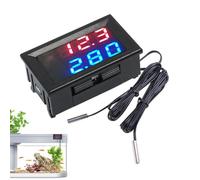 Mètre De Surveillance De La Température Industrielle - Manomètre Numérique 48x29x22mm, Sonde Avec Capteur Métal, Régulateur De Température De L'eau De Haute Précision Avec Écran LCD | Ter