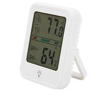 Mètre de Température et d'Humidité, Hygromètre Multifonctionnel, Grand Écran, Plage - 20 à 70°C - Précision et Confort pour Usage Industriel et Domestique (Blanche)