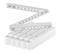 Mètre Pliant 1m Règles Pliables: 6 Pièces Règles de Mesure en Plastique, pour Menuisiers, Chantiers de Construction, Outils Bricolage, Blanc