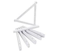Mètre Pliant 2m Règles Pliables: 6 Pièces Règles de Mesure en Plastique, pour Menuisiers, Chantiers de Construction, Outils Bricolage, Blanc