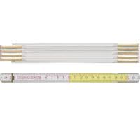 Mètre pliant 9142 L.2m l.16mm mm/cm EG III hêtre blanc-jaune BMI