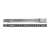 BMI Mètre pliant 96162211 Aluminium noir/blanc 2 m x 14 mm