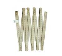 Mètre pliant de menuisier bois - FISCHER DAREX - 2 m - Adhésif - Longueur règle / ruban - Bois