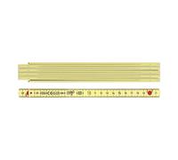 Mètre pliant en plastique jaune 2m Longlife BMI