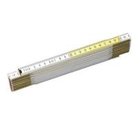 Mètre pliant STANLEY Bois - Blanc et jeune - 2 m x 15 mm - 0-35-458 Jaune G