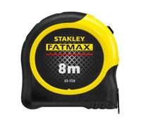 STANLEY 0-33-728 Mètre Ruban 8M - Gamme FATMAX - Revêtement Blade Armor - Ruban Ultra Épais - Plus Résistant - Revêtement Mylar Anti-Abrasion Et Anti-Corrosion