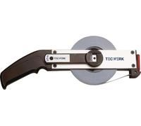Mètre ruban à cadre longueur 50 m largeur de bande 13 mm A cm EG II aluminium blanc Mètre ruban en acier