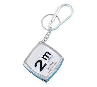 Mètre ruban à clé rétractable de 2 mètres, format de poche, corps en ABS solide et bande en acier flexible pour une mesure précise