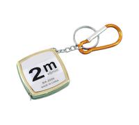 Mètre ruban à clé rétractable de 2 mètres, format de poche, corps en ABS solide et bande en acier flexible pour une mesure précise