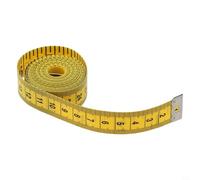 Mètre ruban à coudre souple 300 cm (120 pouces) Règle de couture flexible double face avec marquages transparents et extrémités métalliques pour mesurer le corps, jaune