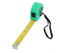 Mètre ruban à double échelle métrique et en pouces rétractable en acier au carbone avec bord de sécurité, corps en ABS résistant aux chocs et cordon anti-chute