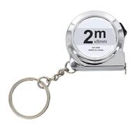 Mètre ruban à mesurer en acier carbone 40 g Longueur 2 m Porte-clés Design pour meubles, magasins, accessoires de voiture, mesures précises, règle légère et rétractable