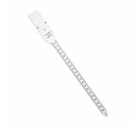 Mètre ruban à mesurer pour tête de bébé - Mesure de circonférence de la tête du nourrisson souple et flexible pour le suivi de la croissance du nouveau-né, matériau PP sûr avec échelle en cm, blanc 26