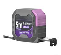 Mètre ruban autobloquant 7,5 m x 25 mm, outil de mesure en acier robuste avec boîtier en ABS épais, fonctionnement à une main et résistant à l'usure (5 m x 25)