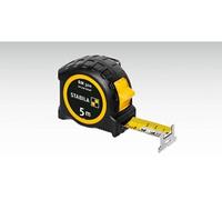 STABILA Mètre ruban BM 300, 5 m, métrique double face, boîtier incassable PC/ABS, crochet SPIKES, acier gainé NYLON-WRAP, clip ceinture, précision MID