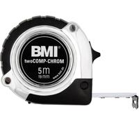 BMI Mètre-ruban de poche chrome L. 5 m l. de bande 19 mm mm/cm EG II plastique Autom Quantité:1