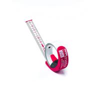 BMI 429241020 Ruban à mesurer avec frein/clip de ceinture, Rouge/blanc, 2 m x 16 mm