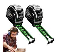 Mètre ruban - Boîtier bien visible avec fonction de maintien automatique, système de règle marquée des deux côtés, accessoire de mesure compact, équipement d'évaluation des dimensions précis