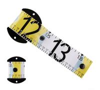 Mètre ruban compact pliable pour poisson 135 cm pour une utilisation en extérieur avec étiquettes transparentes en centimètres et résistant aux déchirures (jaune)