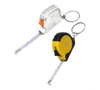 Mètre ruban de 1 mètre avec porte-clés, règle en acier double face avec échelle métrique et pouce et compact pour la menuiserie, le dessin et la mesure des meubles (a)