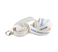 Mètre ruban de 2,5 m pour cheval avec tableau de poids pour des mesures précises du tour de poitrine et du corps - Construction permanente en fibre de verre PVC - Outil de mesure d'animaux