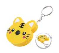 Mètre ruban de dessin animé - 150 cm - Rétractable automatique - Porte-clés - En PVC souple - Forme d'animaux - Pour enfants - Compact - Avec porte-clés - Robuste - Double face