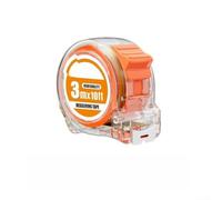 Mètre ruban de poche compact de 5 m à double échelle en acier avec fonction de rétractation automatique pour les tâches d'amélioration de la maison (3 x 16 mm)