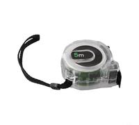 Mètre ruban en acier fluorescent, 5 m x 25 mm, ruban à mesurer double face avec échelle phosphorescente, marquages qui ne se décolorent pas, mécanisme autobloquant, ABS S (5 m x 25 mm)