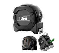 Mètre ruban en acier fluorescent autobloquant de 5/7,5/10 m, résistant à l'usure, avec échelle métrique, idéal for la menuiserie et le travail du bois.(5mx25mm)