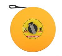 Mètre ruban en cuir de qualité professionnelle avec système de double rouleau lisse et recul sans enchevêtrement pour des mesures efficaces sur site (50 m)