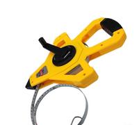 Mètre ruban en fibre de verre de 30/50/100 mètres avec échelle métrique et pieds double face, cadre en ABS et récupération rapide pour applications de construction et d'arpentage (30 m)
