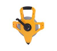 Mètre ruban en fibre de verre de 30/50/100 mètres avec échelle métrique et pieds double face, cadre en ABS et récupération rapide pour applications de construction et d'arpentage (100 m)