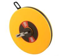 Mètre ruban en fibre de verre double face pour arpenter les routes, l'électricité et les chemins de fer (jaune-50 m)