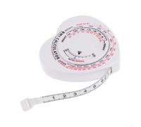 Mètre ruban en plastique 150 cm BMI mètre ruban de poche | Boîtier en plastique robuste, renforcé en fibre de verre, incassable, plage de mesure de 150 cm, idéal pour la maison