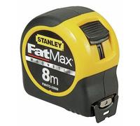 Stanley Fmht0-33868 Mètre Ruban Magnétique Gamme FatMax - Ruban Large - Revêtement Blade Armor Thermoplastique Et Mylar Anti Abrasion Et Anticorrosion - Position Zéro Réel - Boiter Bi Matière 8 m x 32 mm Jaune/Noir