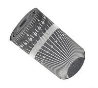 Mètre ruban flexible pour tubes de 2,5 à 15,2 cm avec échelle transparente à double unité et guide de coupe pour plomberie et utilisation industrielle Noir (15,2 à 76,2 cm, blanc)