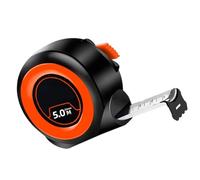 Mètre ruban fluorescent de 5 m en acier au carbone adapté pour des lectures fiables dans des conditions de faible luminosité