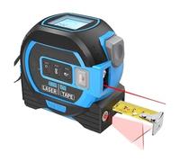 Mètre ruban laser infrarouge 3 en 1, règle tout-puissant, mètre ruban numérique avec laser, télémètre laser avec affichage LED(Blue)