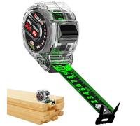 Mètre Ruban Lumineux Transparent - Double Face avec Étui Clair, Graduations Fluorescentes pour Visibilité en Pénombre, 5/7.5/10m - pour Bricolage, Construction, Rénovation