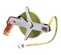 STANLEY 1-34-478 mabolon mètre Ruban 50 m Fabriqué en France - Ruban et manivelle Interchangeable - Longue Portée - Outil Résistant en Acier Trempé - design Affiné, Jaune