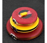 Mètre ruban métrique double face en fibre de verre pour construction, arpentage des routes, chemins de fer, électricité - Léger et durable (rouge-30 m)