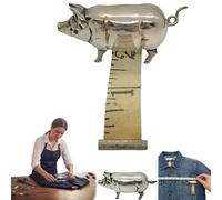 Mètre ruban miniature cochon vintage, outil de mesure souple et rétractable, porteur d'une histoire nostalgique, idéal pour les projets de bricolage et la décoration de collection (1pc)