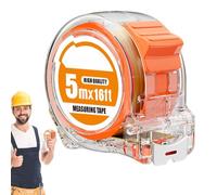 Mètre ruban - Outil de règle durable de 16,4 pieds, double échelle métrique en pouces, testeur de longueur compact et précis, design facile à lire, projets techniques de travail du bois, bricolage